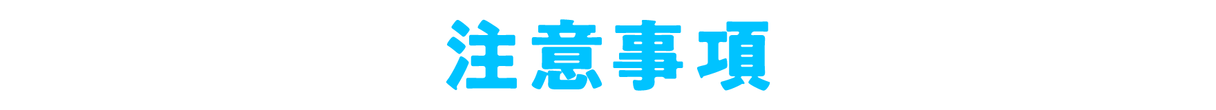 注意事項